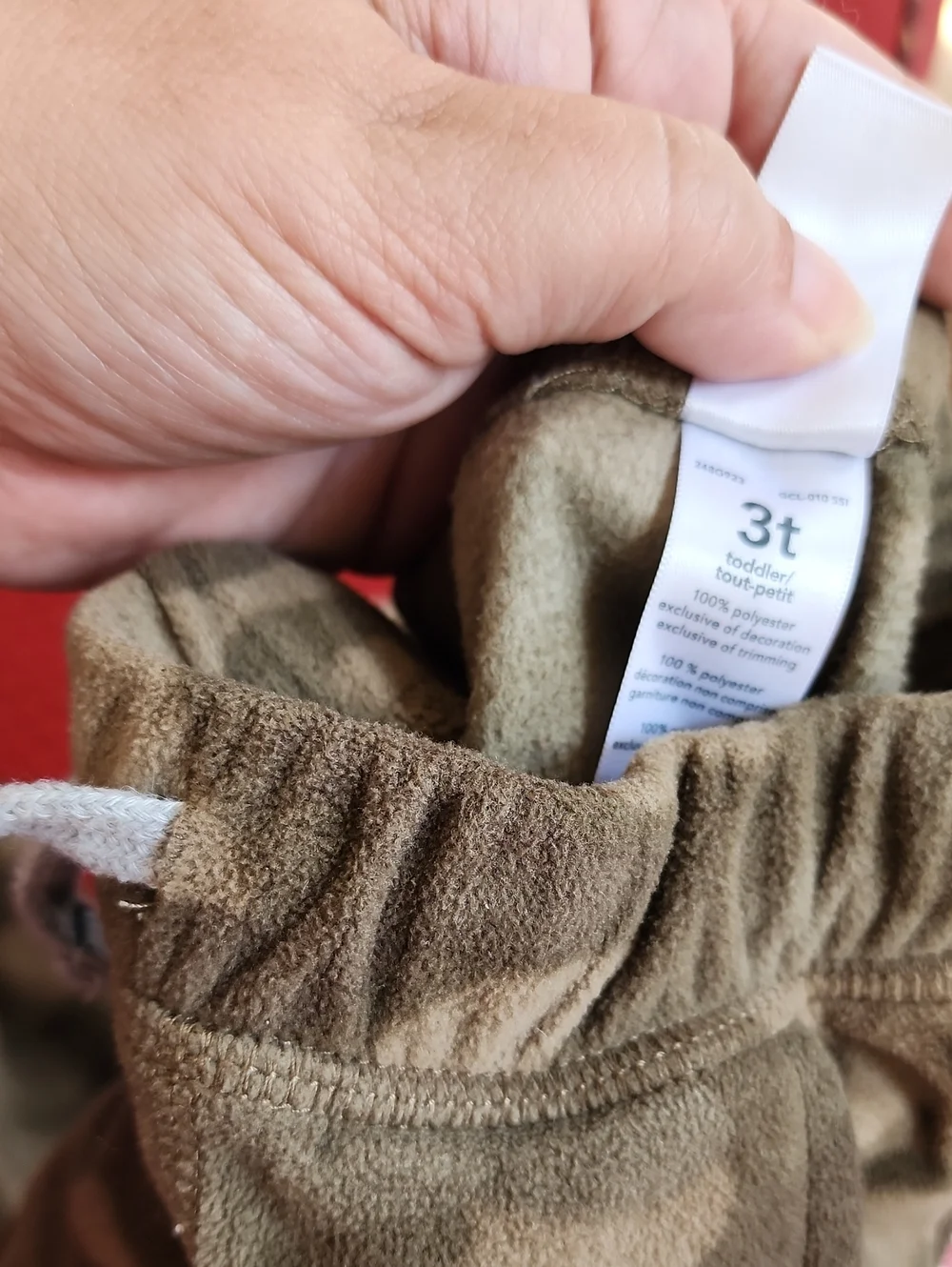 3T Carter's Brown & Tan Camo Fleece Pull-on Pants
